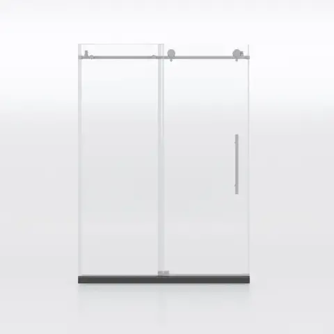 Frameless Shower Doors 60 Width X 76height With 38(10mm) Clear Tempered Glass, Brushed Nicel Finish 7