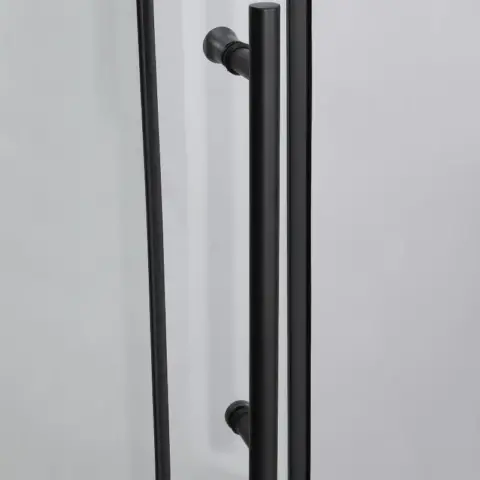 Frameless Sliding Glass Shower Doors 60 Width X 76height With 38(10mm) Clear Tempered Glass, Matt Black Finish 3