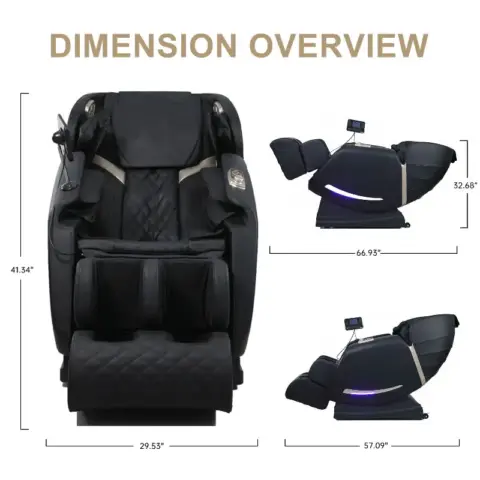 Full Body Massage Chair With Zero Gravity Recliner,smart Large Screen & Rotary Switch,spot Kneading And Heating,airbag Coverage,suitable Home Office 9