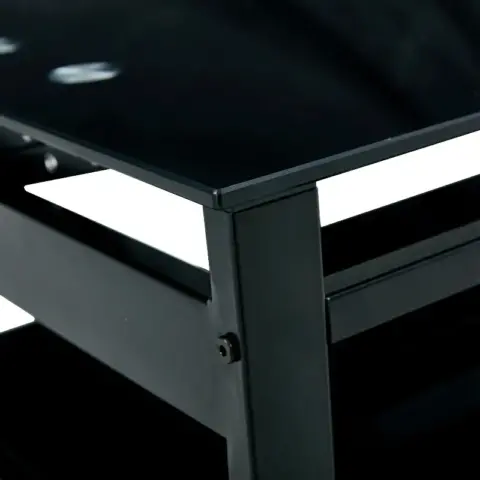 Glass Lift Top Coffee Table, Modern Simple 2 Layer Tempered Glass Coffee Table For Living Room, Black 14