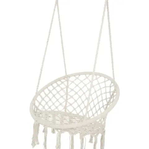 Hammock Chair Macrame Swing Max 330 Lbs Hanging Cotton Rope Hammock Swing Chair For Indoor And Outdoor 10