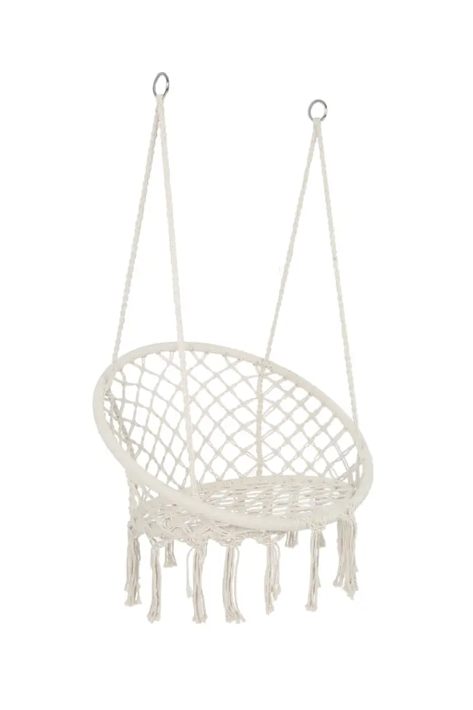 Hammock Chair Macrame Swing Max 330 Lbs Hanging Cotton Rope Hammock Swing Chair For Indoor And Outdoor 7