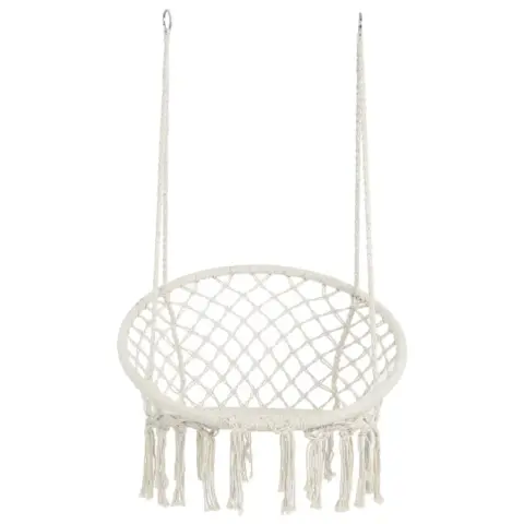 Hammock Chair Macrame Swing Max 330 Lbs Hanging Cotton Rope Hammock Swing Chair For Indoor And Outdoor 9