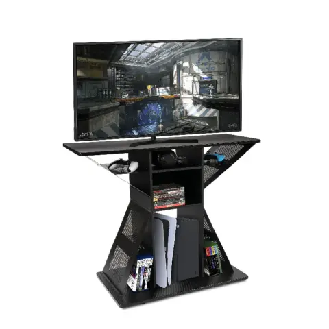 Hub Atlantic Phoenix Media Stand Entertainment Center For Tv, Audio Video Components, Stereo Equipment, Gaming Consoles, Streaming Devices 1
