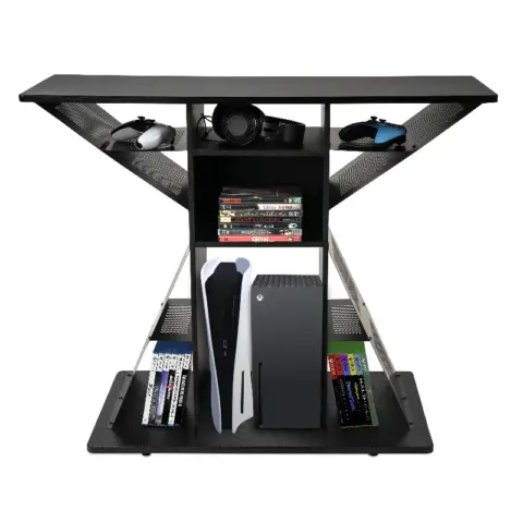 Hub Atlantic Phoenix Media Stand Entertainment Center For Tv, Audio Video Components, Stereo Equipment, Gaming Consoles, Streaming Devices 5