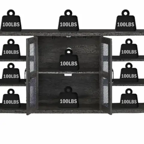 Jhx Industrial Wine Bar Cabinet, Liquor Storage Credenza, Sideboard With Wine Racks & Stemware Holder 15