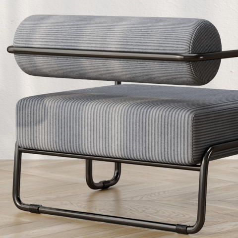 Living room iron sofa chair, lazy individual chair, balcony leisure chair