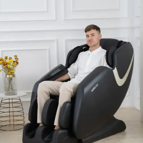 Massage Chair Recliner with Zero Gravity, Full Body Airbag Massage Chair with Bluetooth Speaker, Foot Roller