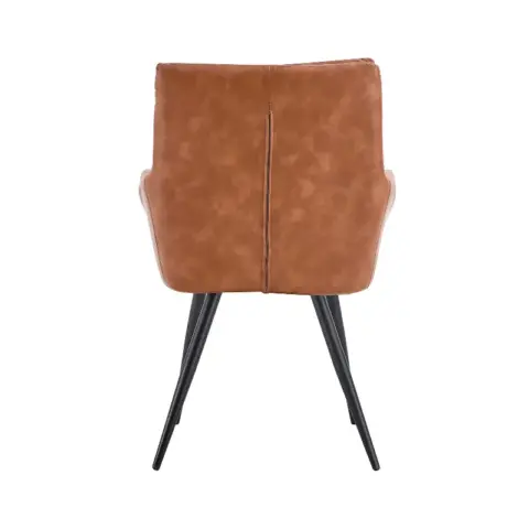 Modern Pu Easy Cleaning Dining Chairs Set Of 2 Handy Comfortable Chairs Living Room Chairs Upholstered Chair With Black Metal Legs For Dining Room 3