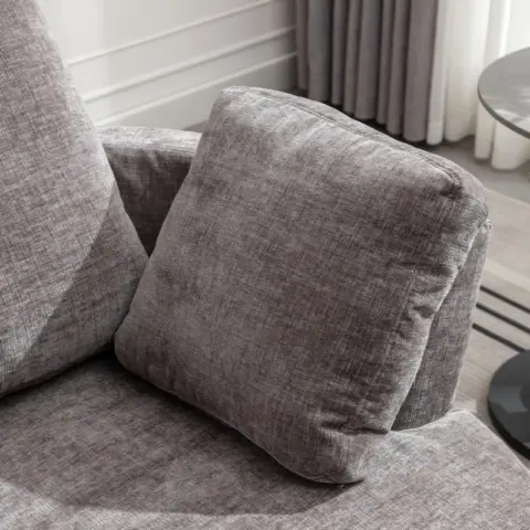 Oversize Round Swivel Chair Cozy Club 360 Degrees Swivel Sofa With 3 Pillows Chenille Fabric For Living Room Lounge Hotel 40.2d X 42.1w X 34.3h Inch 7