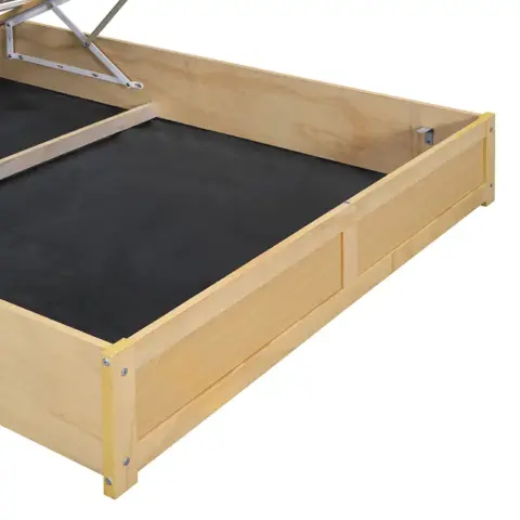 Queen Size Tufted Upholstered Platform Bed with Storage Headboard and Hydraulic Storage System, Storage Motion Activated Night Lights and USB Charger