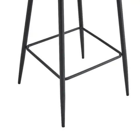 Set Of 2 Cloth Armless Fashion Fabric Stool, Counter Height Modern Velvet Backrest Fabric Bar Chairs,bar Stool Chair For Kitchenbalcony With Black Metal Legs 10