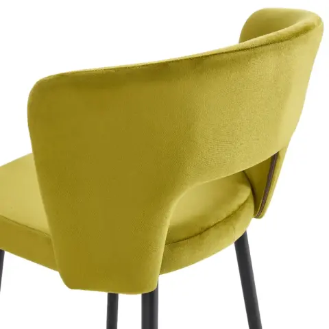 Set Of 2 Cloth Armless Fashion Fabric Stool, Counter Height Modern Velvet Backrest Fabric Bar Chairs,bar Stool Chair For Kitchenbalcony With Black Metal Legs 5