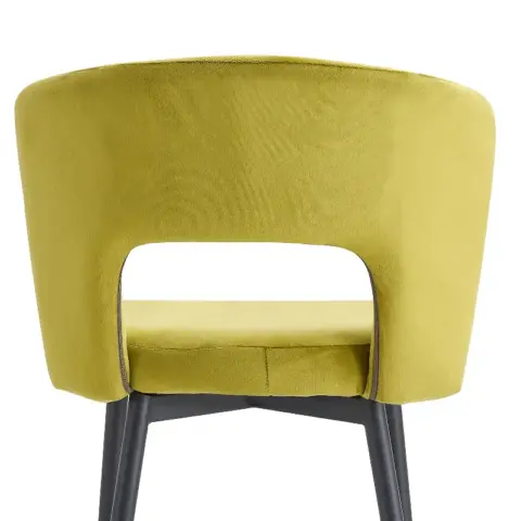 Set Of 2 Cloth Armless Fashion Fabric Stool, Counter Height Modern Velvet Backrest Fabric Bar Chairs,bar Stool Chair For Kitchenbalcony With Black Metal Legs 6