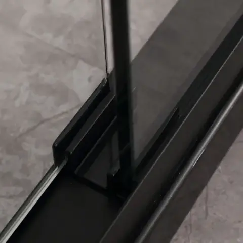 Semi Frameless Double Sliding Glass Shower Doors, 60 Width X 76height With 38(10mm) Clear Tempered Glass, Matt Black Finish 8