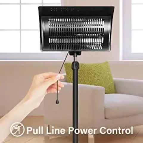 Simple Deluxe Standing Heater Patio Outdoor Balcony, Courtyard With Overheat Protection, 750w1500w, Large 3