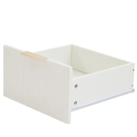 Storage Cabinet Wave Pattern With Drawers Buffets & Sideboards For Living Room, Dining Room, Bedroom , Hall, White, 47.2''w X 15.8''d X 33.5''h 18