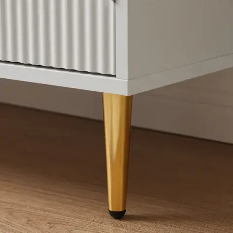 Storage Cabinet Wave Pattern With Drawers Buffets & Sideboards For Living Room, Dining Room, Bedroom , Hall, White, 47.2''w X 15.8''d X 33.5''h 2