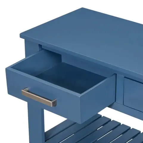 Stylish Entryway Console Table with 4 Drawers and 2 Shelves, Suitable for Entryways, Living Rooms