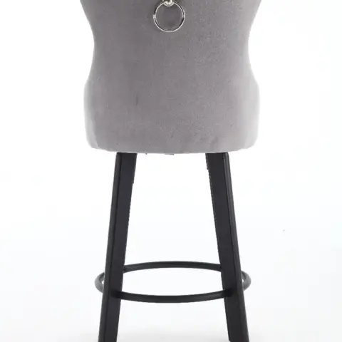 Swivel Bar Stoolsset Of 2 Velvet Barstools Button Tufted Bar Stools Rivet Trim Bar Stools Kitchen Island,bistro,with Metal Pull Ring Sturdy Footrest 3