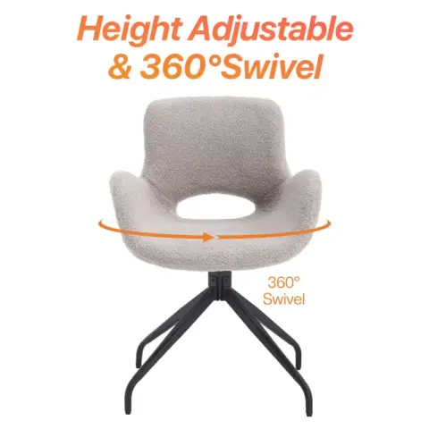 Velvet Upholstered Chair With Metal Legs,modern Accent Without Wheels, Home Office Chair Desk Chair Computer Task Chair With 360 Degree Rotating 7