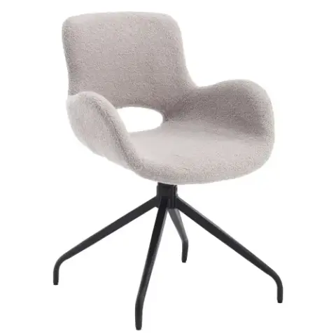 Velvet Upholstered Chair with Metal Legs,Modern Accent Without Wheels, Home Office Chair Desk Chair Computer Task Chair with 360 Degree Rotating Gray