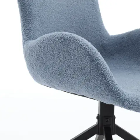 Velvet Upholstered Chair With Metal Legs,modern Accent Without Wheels, Home Office Chair Desk Chair Computer Task Chair With Degree Rotating Navy Blue 2
