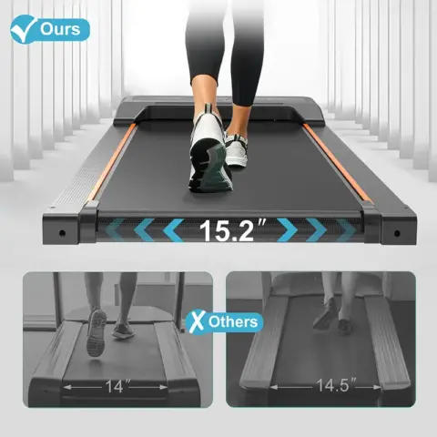 Walking Pad Under Desk Treadmill, Led Display And Remote Control Portable Treadmill For Home And Office, 2.5hp 265lbs 5