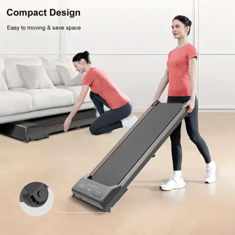 Walking Pad Under Desk Treadmill, Led Display And Remote Control Portable Treadmill For Home And Office, 2.5hp 265lbs 6