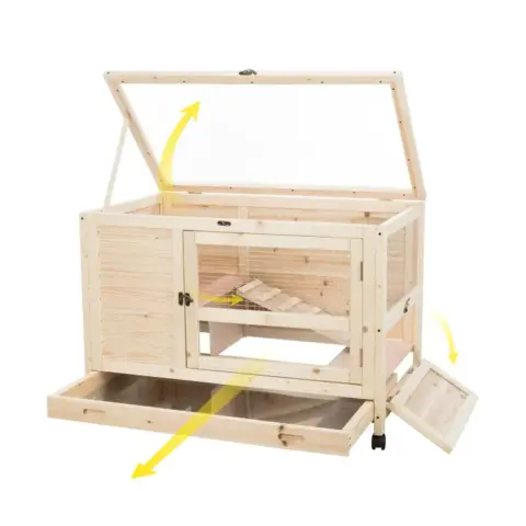 Solid Wood Chicken Coop Rabbit Cage 4