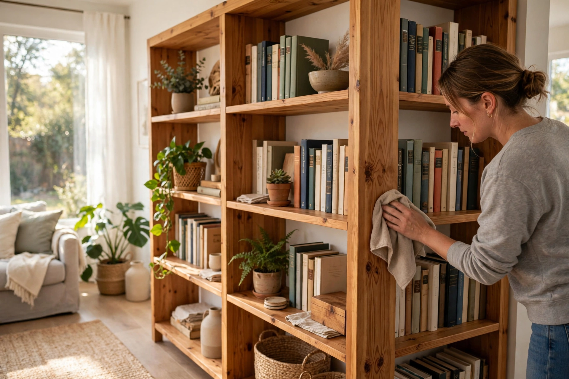 Polishing a solid wood bookshelf: solid wood furniture can be refinished, MDF furniture cannot
